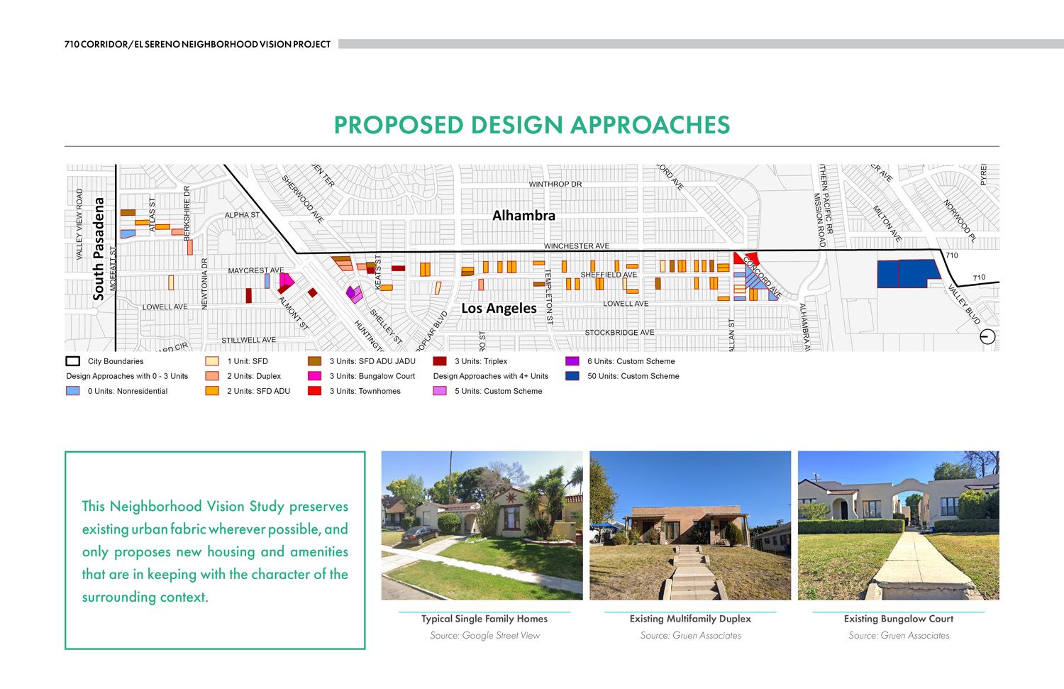 Map of proposed design schemes